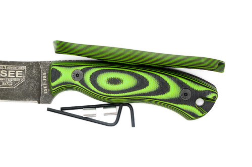 TKC G10 Handle for ESEE JG5 - Neon Green & Black TKC G10 Handle for ESEE JG5 - Neon Green & Black