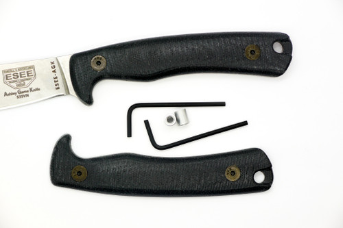 TKC Handle for ESEE AGK - Black Canvas Micarta