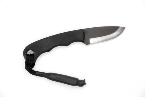 Dave Wenger Blades: Aphid XL-1 - 2.125" Nitro-V Steel Blade - Black Canvas Micarta Handle - Kydex Sheath