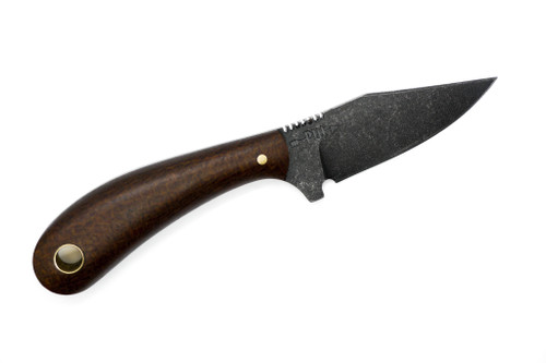 Primitive Woodsman - Guide Knife - 2.75" Black Oxide 80CRV2 Steel Blade w/ Burlap Micarta Handle