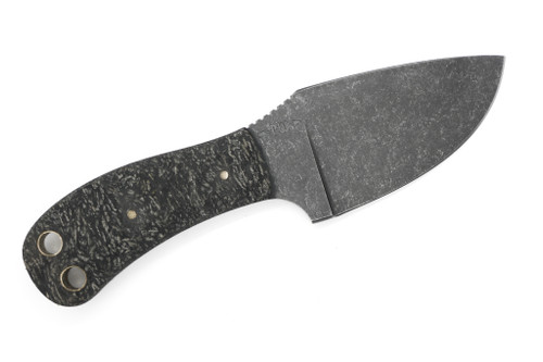 Primitive Woodsman - Scout - 3.5" Black Oxide 80CRV2 Steel Blade w/ Sculpted Black Rubber Handle