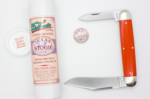 Great Eastern Cutlery Tidioute #98 Texas Stogie - 2 Blade - Ember Orange Micarta