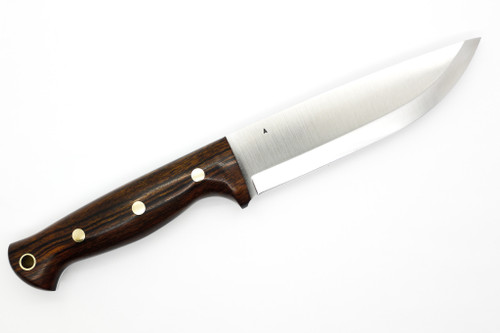 LT Wright Knives Forest Trail - A2 Steel - Scandi Grind - Desert Ironwood W/ Black Liners - 5