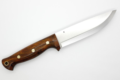 LT Wright Knives Forest Trail - A2 Steel - Scandi Grind - Desert Ironwood W/ Black Liners - 6