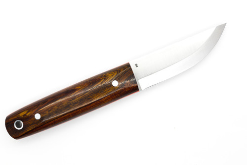LT Wright Knives Pronghorn - 3V Steel - Scandi Grind - Desert Ironwood W/ Orange Liners - 4
