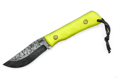 Bald Man Knife & Tool - Serpico - 3.2" 80CRV2 Fixed Blade W/ Day Glow G-10 Handle & Black Kydex Sheath
