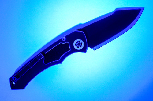 Heretic Knives - Pariah - Auto - 3.36" Magnacut Black Steel Blade W/ Secret Cel Shading Handle