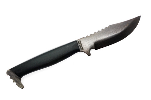 Drifter Blades - Kraken - 3" Stonewash 80CRV2 Steel Fixed Blade W/ Black G10 and Brown Leather Sheath Drifter Blades - Kraken - 3" Stonewash 80CRV2 Steel Fixed Blade W/ Black G10 and Brown Leather Sheath