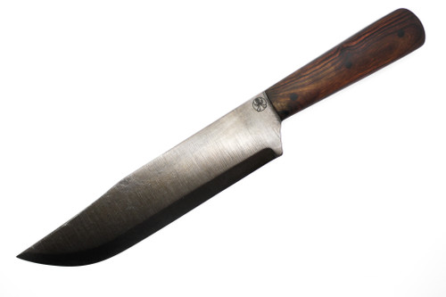 Drifter Blades - Mountain Bowie - 9.5" 80CRV2 Steel Fixed Blade W/ Desert Ironwood Handle and Leather Sheath - 1