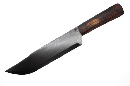 Drifter Blades - Mountain Bowie - 9.5" 80CRV2 Steel Fixed Blade W/ Desert Ironwood Handle and Leather Sheath - 2