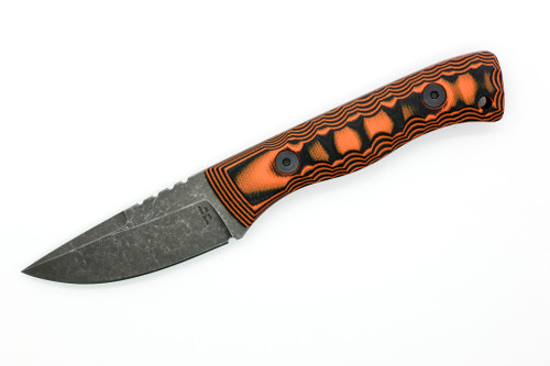 Knives By Nuge - Cub - 2.75" Tumbled Finished CPM-154 Stainless Steel Blade W/ TKC Exclusive Orange & Black G-10 Handle