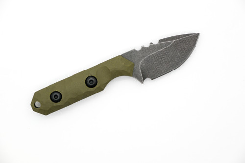 Tactical Pterodactyl Knives - Mini Camper - 1.75" Magnacut Fixed Blade W/ OD Green G10 Handle & OD Green Kydex Sheath