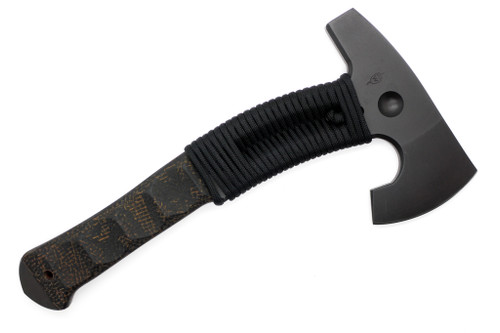 Dave Wenger Blades: Wiglaf - 80CrV2 Steel - Sculpted Burlap Camo Micarta - Kydex Sheath