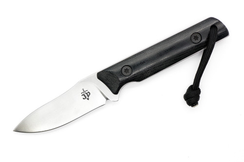 JP Bladesmithing - Fang XL - 3.125" AEB-L Fixed Blade W/ Black Canvas Micarta Handle & Black Kydex Sheath
