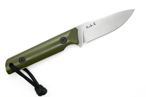 JP Bladesmithing - Fang XL - 3.125" AEB-L Fixed Blade W/ OD Green G-10 Handle & Black Kydex Sheath