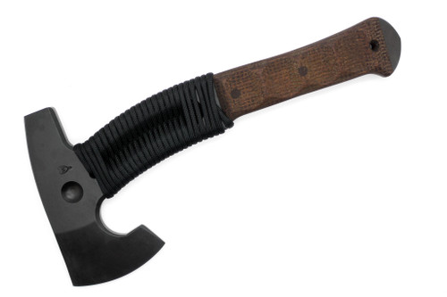 Dave Wenger Blades: Wiglaf - 80CrV2 Steel - Sculpted Brown Burlap Micarta - Kydex Sheath