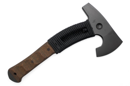 Dave Wenger Blades: Wiglaf - 80CrV2 Steel - Sculpted Brown Burlap Micarta - Kydex Sheath