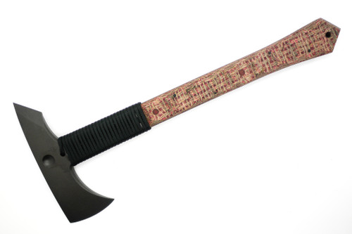 Dave Wenger Blades: Jarl - 80CrV2 - Sculpted Drunken Apple Burlap Micarta - Kydex Sheath