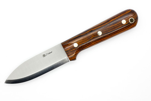 LT Wright Knives Genesis  - A2 Steel - Scandi Grind - Desert Ironwood Handle - Black Liners - 10
