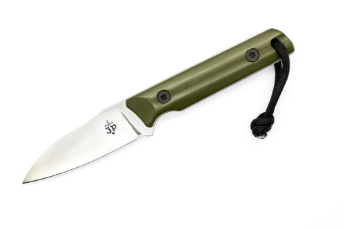 JP Bladesmithing - Wharnfang XL - 3.125" AEB-L Fixed Blade W/ OD Green G-10 Handle & Black Kydex Sheath