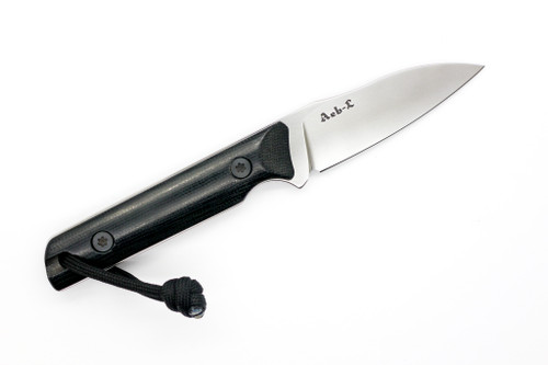 JP Bladesmithing - Wharnfang XL - 3.125" AEB-L Fixed Blade W/ Black Canvas Micarta Handle & Black Kydex Sheath