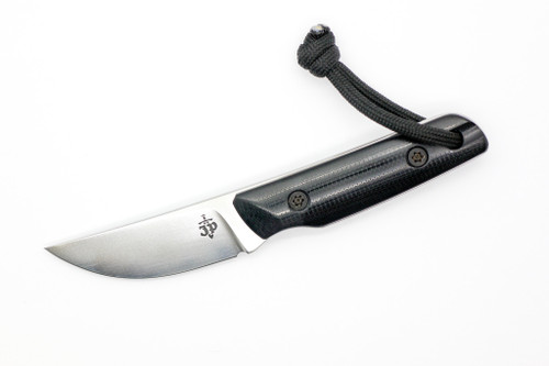 JP Bladesmithing - Shinobi EDC- 2.35" AEB-L Fixed Blade W/ Black G10 Handle & Black Kydex Sheath