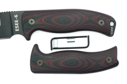TKC 2.0 G10 Handle for ESEE 5/6  - Red & Black G-10