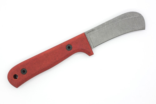 Very Good Knife Company - Lineman - 3.25" AEB-L Fixed Blade W/ Red Canvas Micarta Handle