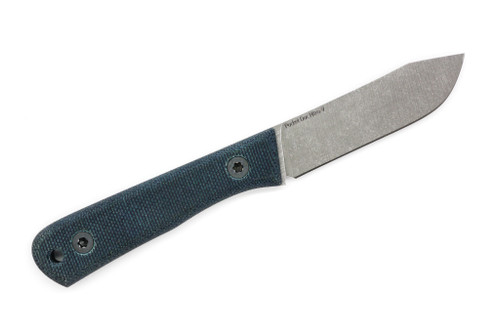 Very Good Knife Company - Pocket Doc - 2.8" Nitro-V Fixed Blade W/ Denim Blue Canvas Micarta Handle