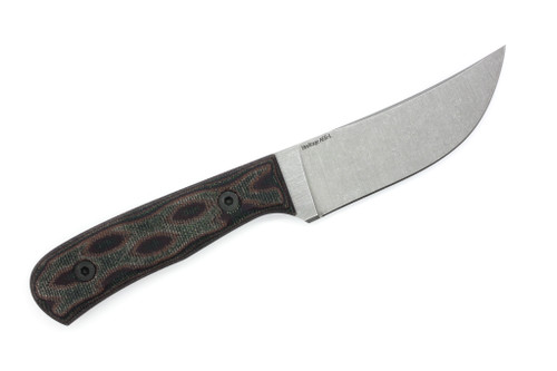 Very Good Knife Company - Heritage - 3.75" AEB-L Fixed Blade W/ Python Canvas Micarta Handle
