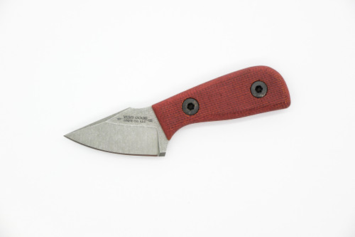 Very Good Knife Company - Mosquito - 1.75" AEB-L Fixed Blade W/ Red Canvas Micarta Handle