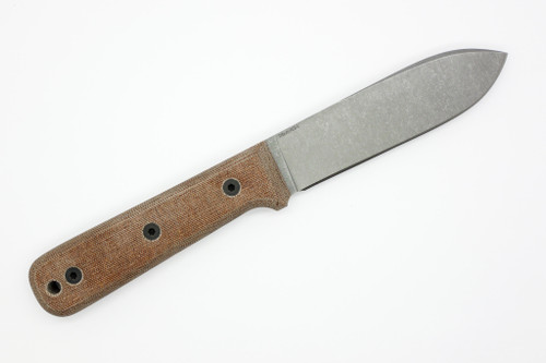 Very Good Knife Company - Tribute - 5" AEB-L Fixed Blade W/ Natural Canvas Micarta Handle