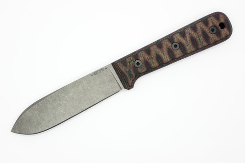 Very Good Knife Company - Tribute - 5" 80CRV2 Fixed Blade W/ Python Canvas Micarta Handle