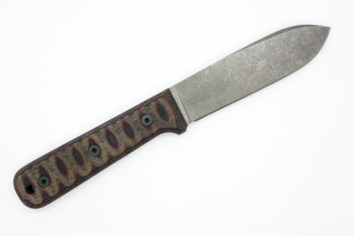 Very Good Knife Company - Tribute - 5" 80CRV2 Fixed Blade W/ Python Canvas Micarta Handle