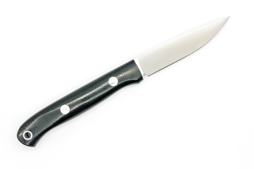 Lishen Knives - Little Fowl - 2.8" AEB-L Fixed Blade W/ Black Canvas Micarta Handle