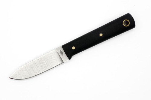 Battle Horse Knives - Maverick Colt - 01 Steel Fixed Blade w/ Black Canvas Micarta Handle
