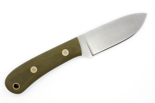 Battle Horse Knives - Comanche - 01 Steel Fixed Blade w/ Green Canvas Micarta Handle