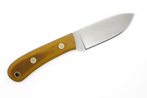 Battle Horse Knives - Comanche - 01 Steel Fixed Blade w/ Natural Canvas Micarta Handle