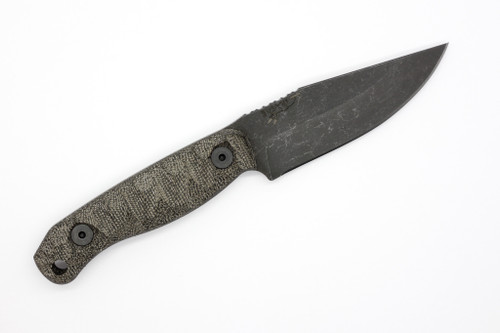 Half Face Blades - Feather Light - Stonewash, OD Green Canvas Micarta, Allen Bolts, Chaos Grip