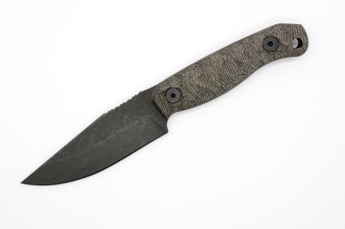 Half Face Blades - Feather Light - Stonewash, OD Green Canvas Micarta, Allen Bolts, Chaos Grip
