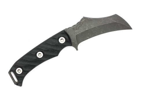 Half Face Blades - Vulture - Black G10, Ti Allen Bolts, Iron Grip, Open Tang