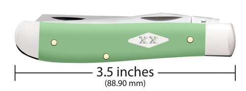 Case Cutlery: Mini Trapper - Smooth Mint Green Synthetic Handle - 2 Blade