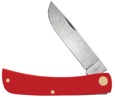 Case Cutlery: Sod Buster Jr. - American Workman Smooth Red Synthetic CS Handle - 1 Blade