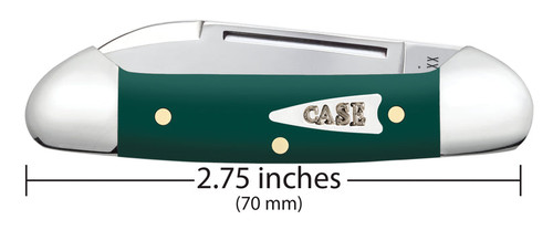 Case Cutlery: Baby Butterbean - Smooth Spruce Green Synthetic Handle - 2 Blade