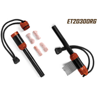 EXOTAC fireROD, 1/2" Ferrocerium Rod Tinder Capsule Firestarter XL - Orange