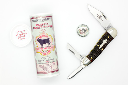 Great Eastern Cutlery Tidoute Cutlery #57 Geppeto Whittler - 3 Blade - Hazelnut Jigged Bone