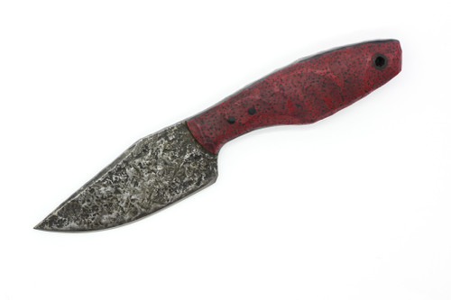 Black Bird Knives - Kestrel - 3.25" 80crv2 steel fixed black W/ Red Grip-X Handle