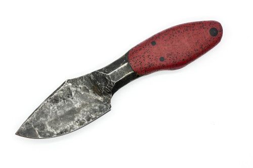 Black Bird Knives - EDC - One-Off Small Integral Bolster Full Tang - 2.75" 80crv2 steel fixed W/ Red Grip-X Handle