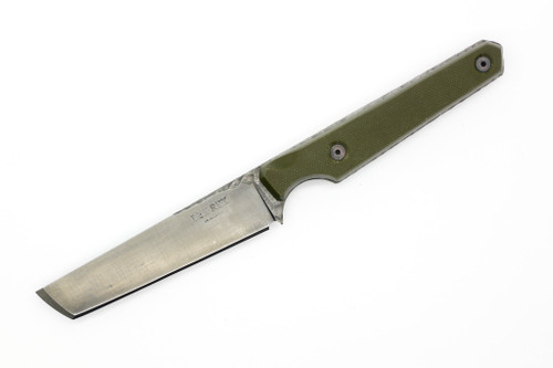 Lex Rex Customs - Midsize Deathstick - 3.5" AEB-L Steel Fixed Knife W/ OD Green G-10 Handle 