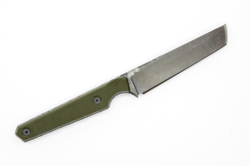Lex Rex Customs - Midsize Deathstick - 3.5" AEB-L Steel Fixed Knife W/ OD Green G-10 Handle 